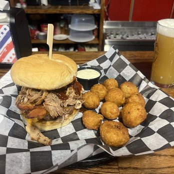 Meridian Tap House - "Piggie Smalls burger and Shrooms" (deep fried mushrooms) - American Near Me - Cozad, Nebraska Meridian Tap House - "Piggie Smalls burger and Shrooms" (deep fried mushrooms) - American Near Me - Cozad, Nebraska