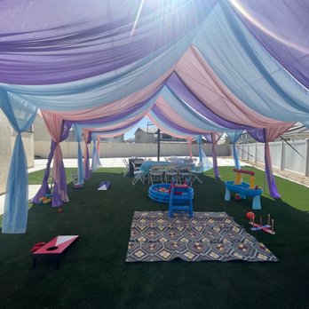 Ontario party rentals - Colorful canopy draping for my niece's birthday party - Bounce House Rentals Near Me - Ontario, California Ontario party rentals - Colorful canopy draping for my niece's birthday party - Bounce House Rentals Near Me - Ontario, California