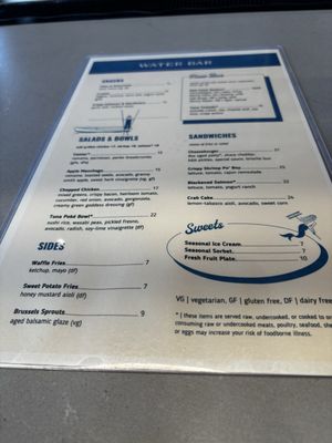 Menu photo 1 Water Bar Arlington, VA Menu photo 1 Water Bar Arlington, VA