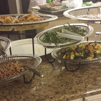 Loquacious Culinary Events - Cheesy scalloped potatoes, green beans, black eyed peas,  seared scallops, roasted veggies. - Caterers Near Me - Chicago, Illinois