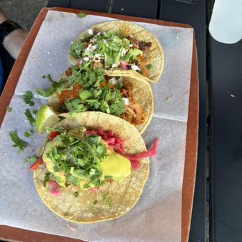 Mazunte Taqueria - 3 Mixed Tacos steak, pork, and breaded fish - Mexican Near Me - Cincinnati, Ohio Mazunte Taqueria - 3 Mixed Tacos steak, pork, and breaded fish - Mexican Near Me - Cincinnati, Ohio