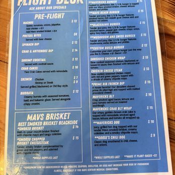 Mavericks Hangar Bar & Grill - Menu - New American Near Me - Satellite Beach, Florida Mavericks Hangar Bar & Grill - Menu - New American Near Me - Satellite Beach, Florida