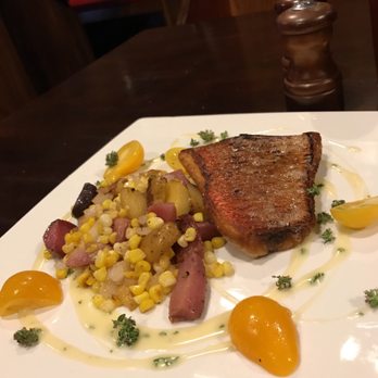 Farmers Gastropub - God the special of the day, a snapper with succotash. I recommend the romantic chemistry beer too! - Gastropubs Near Me - Springfield, Missouri