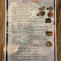 Vn Pho - Menu (Front)