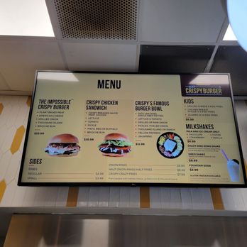 Eat Crispy Burger Encinitas - Menu half - Burgers Near Me - Encinitas, California