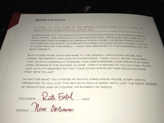 Menu photo 8 Ruth's Chris Steak House Mobile, AL Menu photo 8 Ruth's Chris Steak House Mobile, AL