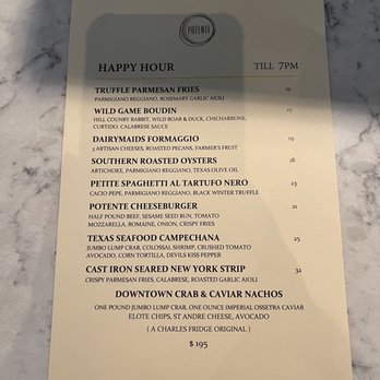 Potente - Happy hour menu - Italian Near Me - Houston, Texas Potente - Happy hour menu - Italian Near Me - Houston, Texas