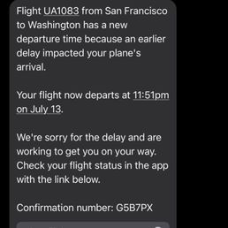 Proof of delay in 6th flight. That's 6/7 flights delayed. Proof of delay in 6th flight. That's 6/7 flights delayed.