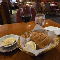 Pistone's Italian Inn - Bread and some wine. The hot bread is delicious and complimentary.
