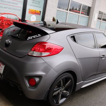 D&A Customs - My badass 2013 Veloster Turbo wrapped in MATTE SILVER. Verrrrry beautifully done by the guys at D&A Customs! - Signmaking Near Me - Tukwila, Washington