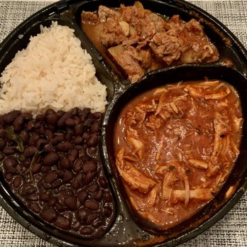 Abuelita's - Grande with 2 guisos, chicken tinga and steak with potatoes. Side of black beans and white rice. - Mexican Near Me - Richmond, Virginia Abuelita's - Grande with 2 guisos, chicken tinga and steak with potatoes. Side of black beans and white rice. - Mexican Near Me - Richmond, Virginia