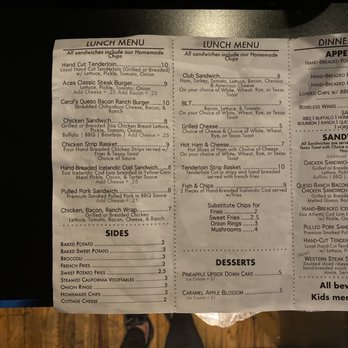 Aces Restaurant & Bar - Menu - Sports Bars Near Me - Washington, Indiana