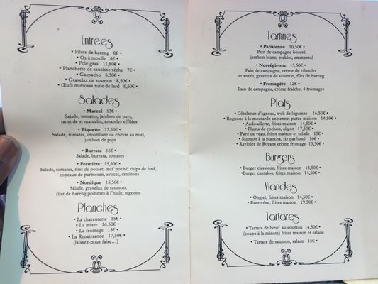 Menu photo 2 Bistrot Renaissance Paris, 75