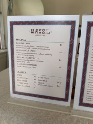 Menu photo 2 Manzil Coffee Los Angeles, CA