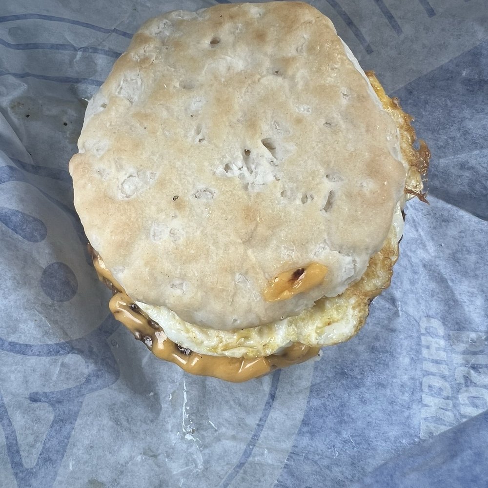 This is my sausage, egg & cheese biscuit!