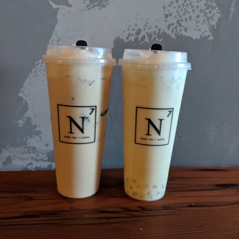 N7 Draft Tea and Coffee - House milk tea with grass jelly and jasmine milk tea with crystal boba - Coffee & Tea Near Me - San Jose, California