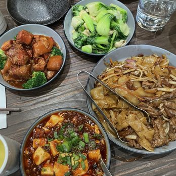 NiHao - Mapo tofu, stir fried beef chow fun, bok choy with tofu skin, Mr. Zhang's red braised pork belly - Chinese Near Me - Arlington, Virginia NiHao - Mapo tofu, stir fried beef chow fun, bok choy with tofu skin, Mr. Zhang's red braised pork belly - Chinese Near Me - Arlington, Virginia