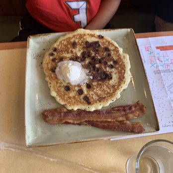 First Watch - Chocolate chip pancakes and bacon - Breakfast & Brunch Near Me - Naples, Florida