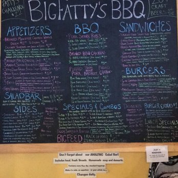 Big Fatty's BBQ - Menu - Barbeque Near Me - White River Junction, Vermont