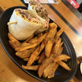The Buffalo Bar - Flank steak wrap - American Near Me - West Yellowstone, Montana The Buffalo Bar - Flank steak wrap - American Near Me - West Yellowstone, Montana