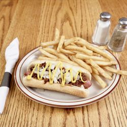 Us Family Restaurant - Coney with fries