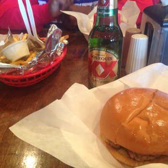 Maple and Motor - YUM! A juicy burger, dressed up fries & a beer to wash it down! - Burgers Near Me - Dallas, Texas