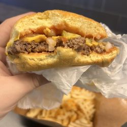 CARS Eatery - All American burger with fries