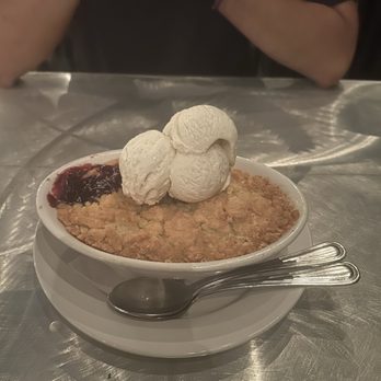 Gruene River Grill - Blackberry Cobbler - American Near Me - New Braunfels, Texas Gruene River Grill - Blackberry Cobbler - American Near Me - New Braunfels, Texas
