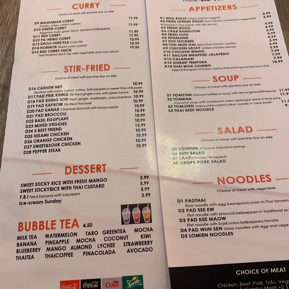 Thai Wok - Menu - Thai Near Me - San Antonio, Texas Thai Wok - Menu - Thai Near Me - San Antonio, Texas