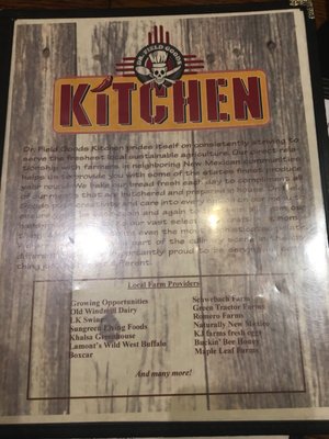 Menu photo 2 Field Goods Kitchen Santa Fe, NM