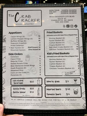 Menu photo 7 The Crab Cracker Charlotte, NC