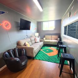 Enjoy a comfortable, climate-controlled space with clear views of the training lanes--perfect for watching your athlete.