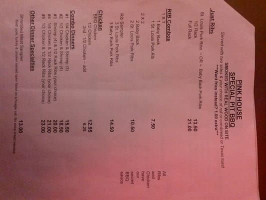Menu photo 7 The Pink House Cottage Grove, OR