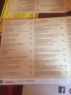 Menu photo 1 Restaurace Století Prague, PR