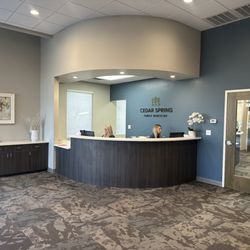 The reception at the Cedar Spring Dental practice