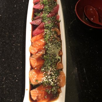 Yummy Tokyo Sushi - Spicy tuna and salmon sashimi 1/2&1/2. - Sushi Bars Near Me - Destrehan, Louisiana Yummy Tokyo Sushi - Spicy tuna and salmon sashimi 1/2&1/2. - Sushi Bars Near Me - Destrehan, Louisiana