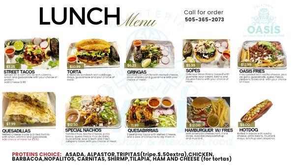 Menu photo 4 Paleteria Oasis Santa Fe, NM