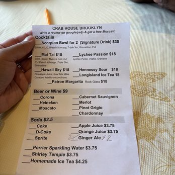 Crab House Brooklyn - Drink menu - Seafood Near Me - Brooklyn, New York Crab House Brooklyn - Drink menu - Seafood Near Me - Brooklyn, New York