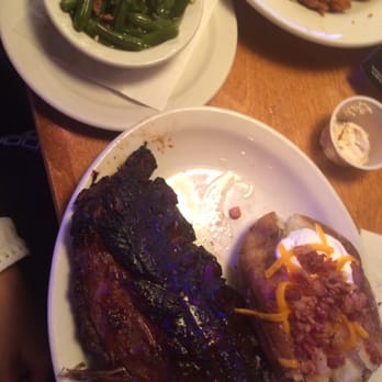 Texas Roadhouse - Half slab of ribs, green beans, & loaded potato. You'll feel like a tick that's about to pop but it'll be worth it. - Steakhouses Near Me - Augusta, Georgia Texas Roadhouse - Half slab of ribs, green beans, & loaded potato. You'll feel like a tick that's about to pop but it'll be worth it. - Steakhouses Near Me - Augusta, Georgia