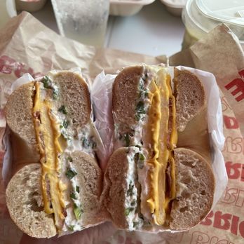 Bagel Brigade - bacon egg and cheese with scallion - Coffee & Tea Near Me - Austin, Texas Bagel Brigade - bacon egg and cheese with scallion - Coffee & Tea Near Me - Austin, Texas