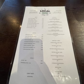Local On North - Duluth - Back of dinner menu - New American Near Me - Duluth, Georgia Local On North - Duluth - Back of dinner menu - New American Near Me - Duluth, Georgia