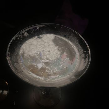 Martuni's - Cherry Blossom Martini foam after a few minutes - Lounges Near Me - San Francisco, California