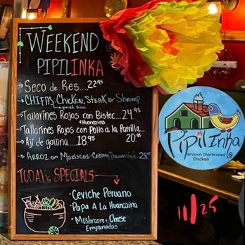 Pipilinka - Weekend specials (Nov 2025) - Peruvian Near Me - Ellicott City, Maryland