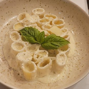 Osteria Rustica - Rigatoni with a cream sauce. (My kids opted out of the shrimp that normally comes with it ) - Italian Near Me - Bunnell, Florida