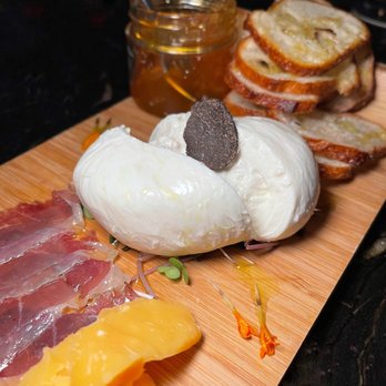 Next Door - Truffle Burrata, Duck Prosciutto, Apricot Jam - Speakeasies Near Me - Boston, Massachusetts Next Door - Truffle Burrata, Duck Prosciutto, Apricot Jam - Speakeasies Near Me - Boston, Massachusetts
