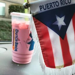 Med Iced White Coffee Raspberry Truffle Breve and of course my Puerto Rican flag! Med Iced White Coffee Raspberry Truffle Breve and of course my Puerto Rican flag!