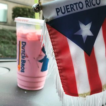 Dutch Bros Coffee - Med Iced White Coffee Raspberry Truffle Breve and of course my Puerto Rican flag! - Coffee & Tea Near Me - Vancouver, Washington Dutch Bros Coffee - Med Iced White Coffee Raspberry Truffle Breve and of course my Puerto Rican flag! - Coffee & Tea Near Me - Vancouver, Washington