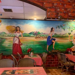 a mural in a mexican restaurant a mural in a mexican restaurant