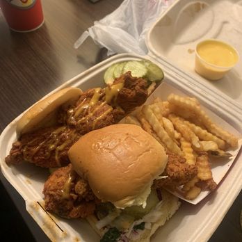 Dave's Hot Chicken - Dave's #2 2 Sliders w/ Fries - Chicken Shop Near Me - Middletown, Rhode Island Dave's Hot Chicken - Dave's #2 2 Sliders w/ Fries - Chicken Shop Near Me - Middletown, Rhode Island