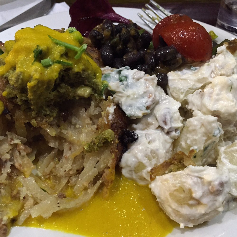 Cornucopia - Potato cake with bean salad and potato salad. All VEGAN GLUTENFREE! - Vegan Near Me - Dublin, D
